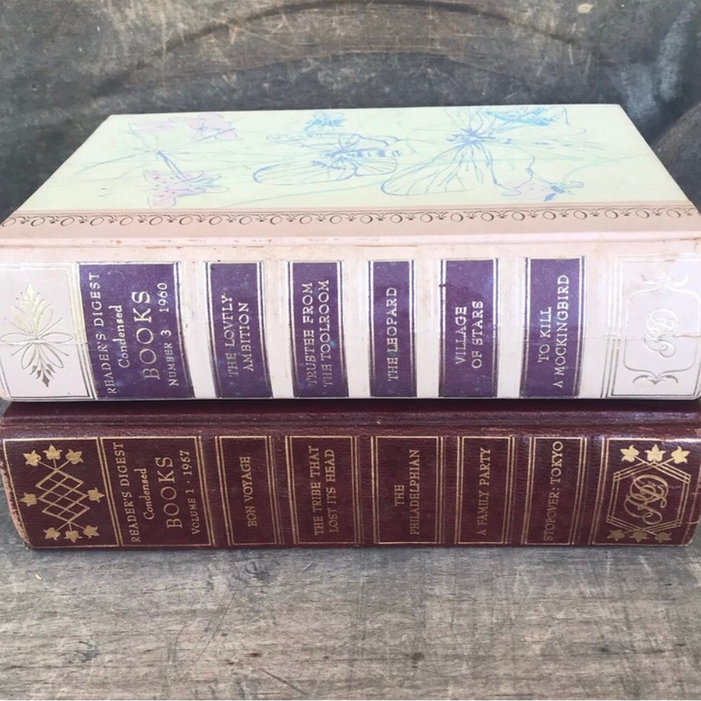 1950's and 1960's vintage readers digest condensed books